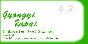 gyongyi rapai business card